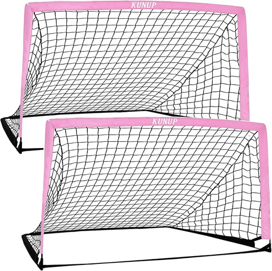 2 of 5×3 6x4 9x5 FT Portable Kids Soccer Goals Set, Foldable Soccer Practice Nets for Backyard with Carrying Bag for Toddler Youth Pop Up Soccer Training Equipment Indoor Outdoor Sports Game Gift