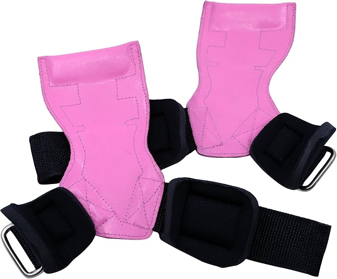 Lifting Grips PRO Weight Gloves Heavy Duty Barbell Gymnastics Straps Alternative to Power Hooks Deadlifts Adjustable Neoprene Padded Wrist Wrap