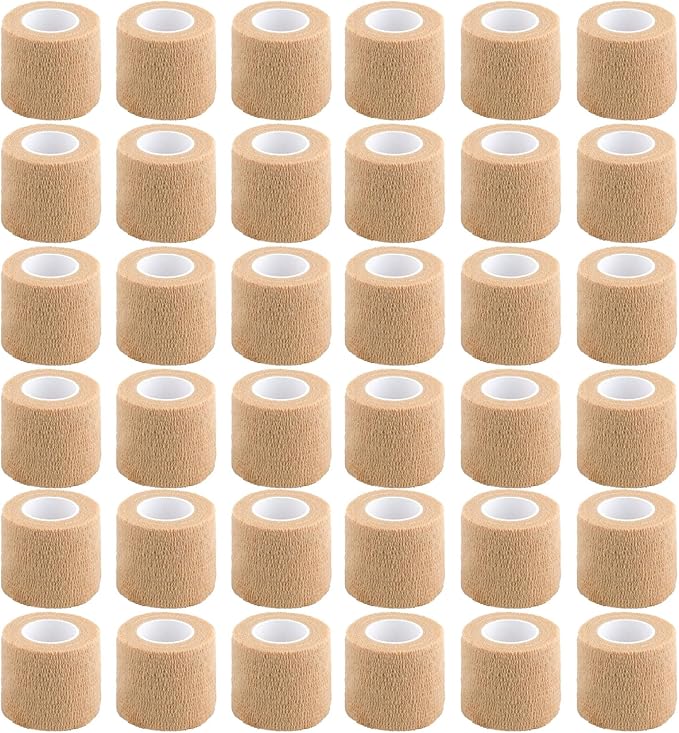 36 PCS Self Adhesive Bandage Wrap 2" X 5 Yards Elastic Cohesive Bandage Wrap Bandage Wrap Rolls Elastic Self-Adherent Tape for Stretch Athletic, Sports, Wrist, Ankle (Skin