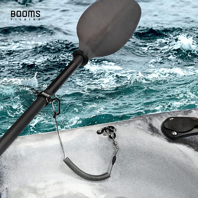 Booms Fishing T02 Fishing Pole Tether, Kayak Paddle Leash, Paddle Board Fishing Accessories, Heavy Duty Fishing Lanyard for Fishing Tools/Rods/Paddles