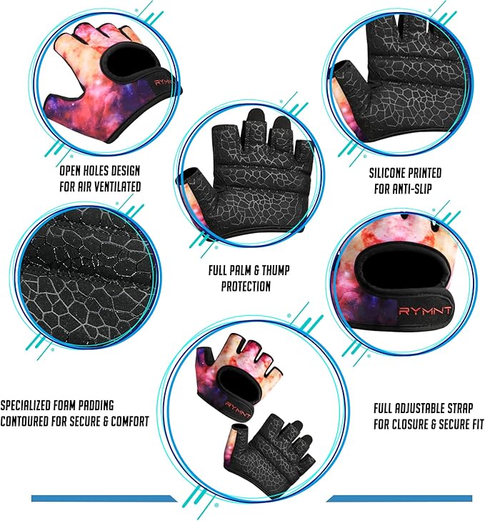 Minimal Weight Lifting Gloves,Short Micro Workout Gloves Grip Pads with Full Palm Protection & Extra Grip for Men Women Weightlifting,Gym,Exercise Training