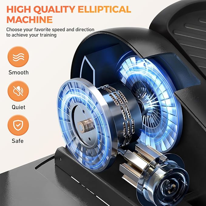 Elliptical Exercise Machine, Under Desk Elliptical Machine, Elliptical Trainer, Leg Joint Exerciser While Sitting for Seniors, Peddler Exerciser for Seniors, A New Easy Way to Do Exercise at Home