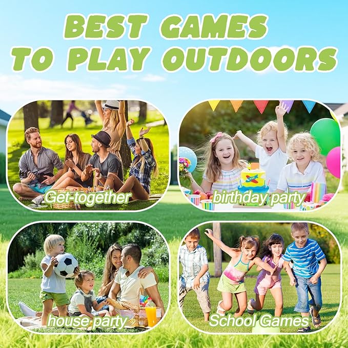 Granny Pants Yard Game, Giant Outdoor Party Game with 4 Bouncy Balls and Pump,Team Relay Family Reunion Party Field Game Set