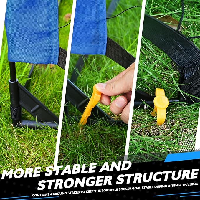 2 of 5×3 6x4 9x5 FT Portable Kids Soccer Goals Set, Foldable Soccer Practice Nets for Backyard with Carrying Bag for Toddler Youth Pop Up Soccer Training Equipment Indoor Outdoor Sports Game Gift