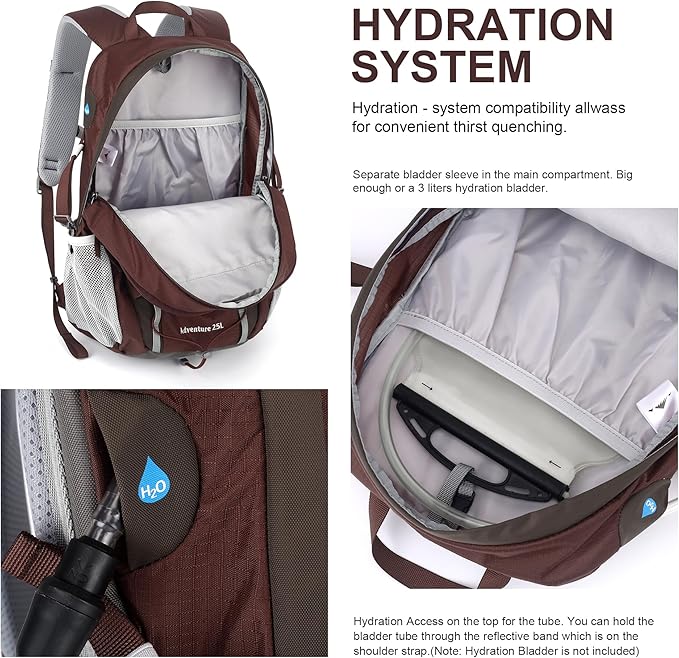 MOUNTAINTOP Hiking Backpack,Lightweight Travel Backpack for Men Women Outdoor Backpacking, Camping