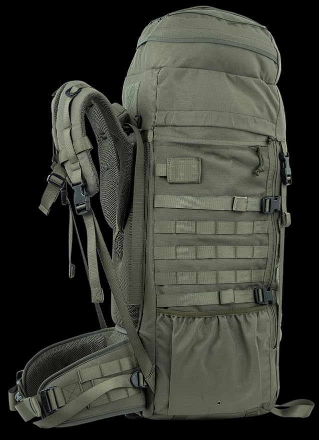 75L Tactical Backpack with Internal Frame, MOLLE, and Hydration System