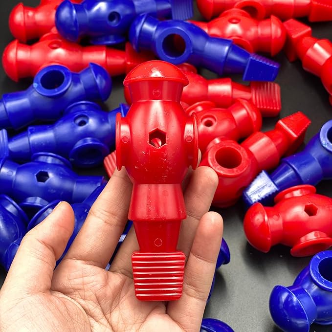 Marsrut 26pcs Foosball Replacement Players, Foosball Men Table Parts, Plastic Soccer Player Guys Set for Football Table (13 Red, 13 Blue)