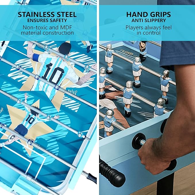 Outdoor Foosball Table Adult Size - Game Tables for Adults with Balls & Players - Soccer Table Game for Indoor Use - Weatherproof Perfect for Tournaments