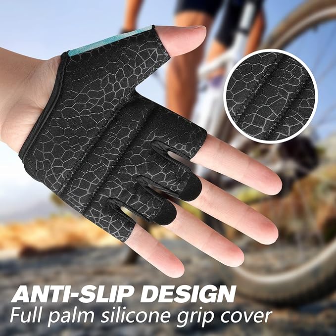 Minimal Weight Lifting Gloves,Short Micro Workout Gloves Grip Pads with Full Palm Protection & Extra Grip for Men Women Weightlifting,Gym,Exercise Training