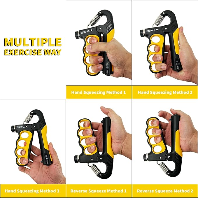 Senston Grip Strength Trainer 2 Pack - Adjustable 11-220Lbs (5-100KG) with Auto Counter, Hand Grip Strengthener, Forearm Exerciser for Athletes, Musicians, Gym, Home, Injury Rehab