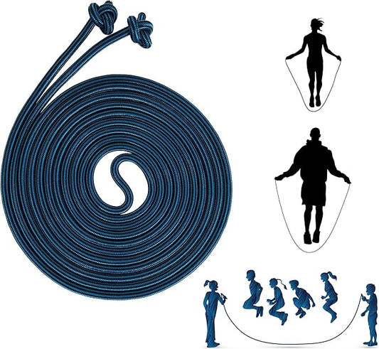 16ft Adjustable Long Jump Rope, Durable Skipping Rope for Kids & Adults, Outdoor Team Games, School Sports, Playground, Family Party Activities, Practice Double Dutch Skills