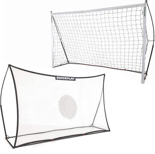 QUICKPLAY Spot Target Soccer Rebounder | Weather-Resistant Rebound Net with Carry Bag | Great for Passing, Receiving, and Trapping Practice | Ideal for Team or Solo Training