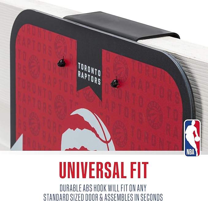 Franklin Sports NBA Team Over The Door Basketball Hoop - Kids Indoor Mini Basketball Hoop with Basketball - NBA Fan Shop Mini Hoop for Bedroom & Office