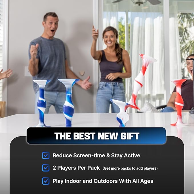 Popdarts PRO Pack Game Set (Wigglenobber Target Marker) - Indoor, Outdoor Suction Cup Throwing Game - Competition with a POP