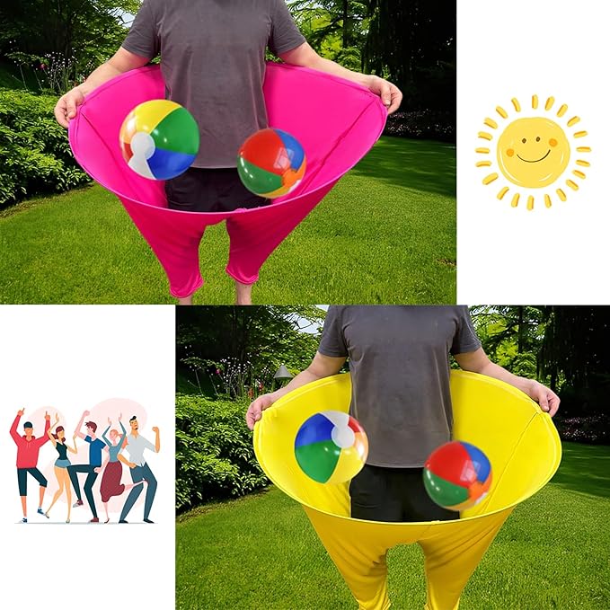 Granny Pants Yard Game, 2025 New Granny Pants Outdoor Game with Bouncy Balls, Giant Outdoor Games for Adults and Family, Funny Party Yard Games