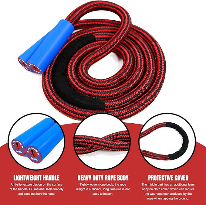 Weighted Jump Ropes with 360 Degree Rotation Handle.1 Inch 2.7LB/3LB Heavy Jump Rope for Men and Women,Jump Ropes for Fitness