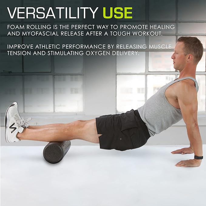ProsourceFit High Density Foam Rollers 36 - inches Long,Firm Full Body Athletic Massage Tool for Back Stretching, Yoga, Pilates, Post Workout Muscle Recuperation