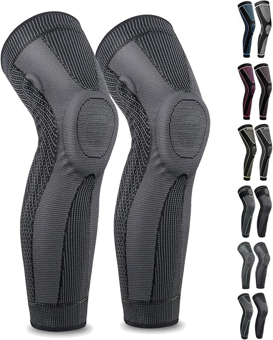 Full Leg Sleeves Long Compression Leg Sleeve Knee Sleeves Protect Leg, for Man Women Basketball, Arthritis Cycling Sport