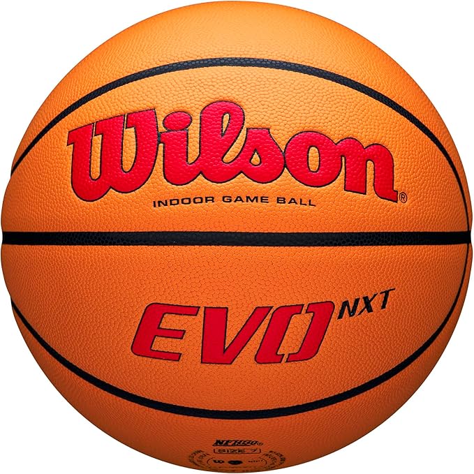 WILSON NCAA Evo NXT Official Indoor Game Basketballs - Sizes 6 and 7