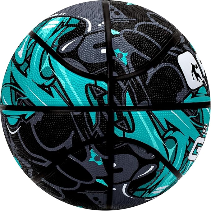 AND1 Supreme Grip Official Regulation Size 7 (29.5 inches) Rubber Basketball - Deep Channel Construction Streetball, Made for Indoor Outdoor Games