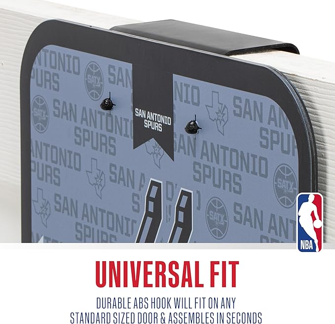 Franklin Sports NBA Team Over The Door Basketball Hoop - Kids Indoor Mini Basketball Hoop with Basketball - NBA Fan Shop Mini Hoop for Bedroom & Office