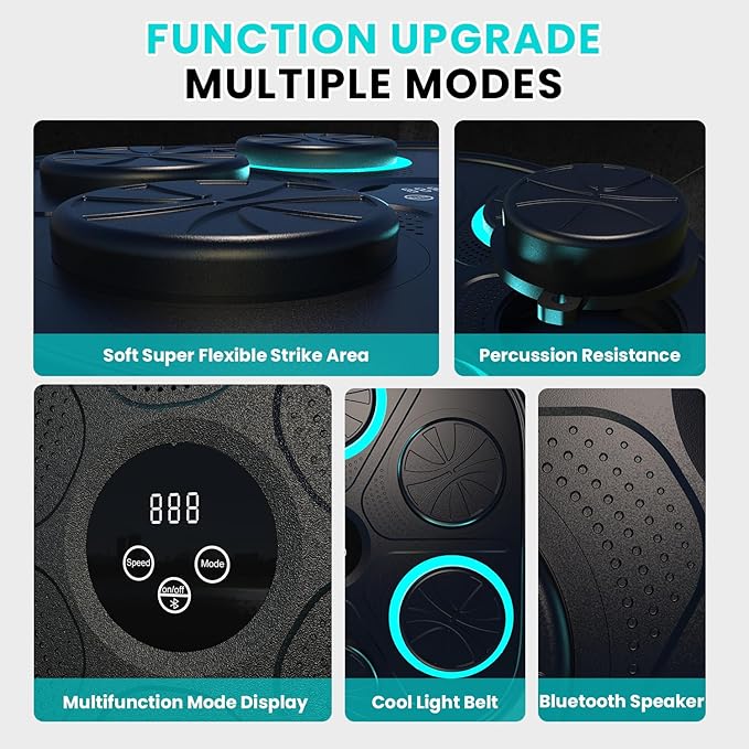 Music Boxing Machine,Boxing Music Machine with Boxing Gloves,Boxing Music Workout Machine,Smart Music Boxing Machine,Boxing Wall Target,9-Level Modes Adjustment (2024Upgrade_Boxing)