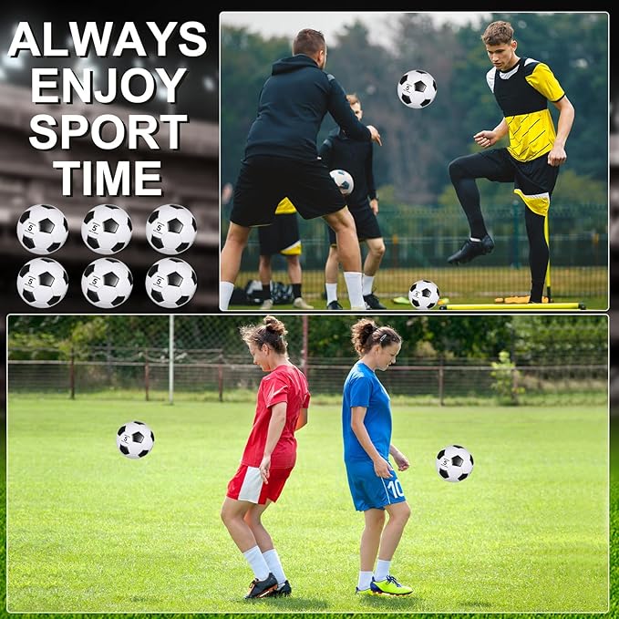 Libima 13 Pcs Soccer Ball Bulk 10 Pcs Official Soccer Ball with 2 Pump and Carry Bag Indoor Outdoor Training Game Sport Gift for Youth Adult Back to School