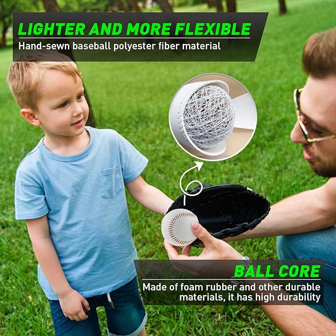 Gracfulcub Baseball Ball, Official Game Baseballs for Youth and Adult Baseball Players Training, Official Size and Weight Suitable for Batting Fielding Hitting Pitching Practice