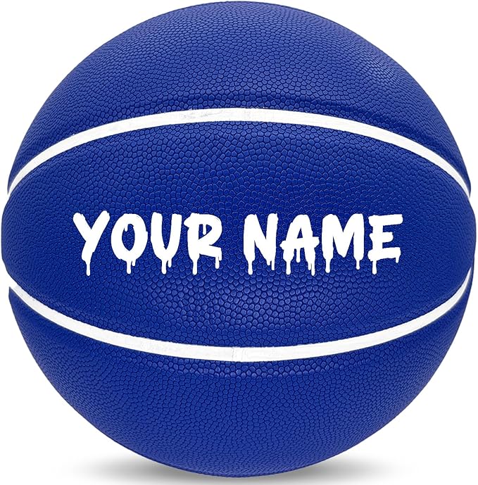 Custom Personalized Basketball – Official Size 7/6 | Leather Indoor/Outdoor Basketball Ball with Name | Idea Gifts