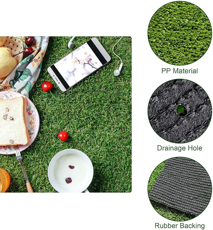 Yescom Sports Sled Strips Turf Gym Turf Flooring for Weight Sled Push Gym Equipment Outdoor Indoor Use 65'x3'x4PCS(780 Sq.Ft) 0.4" H