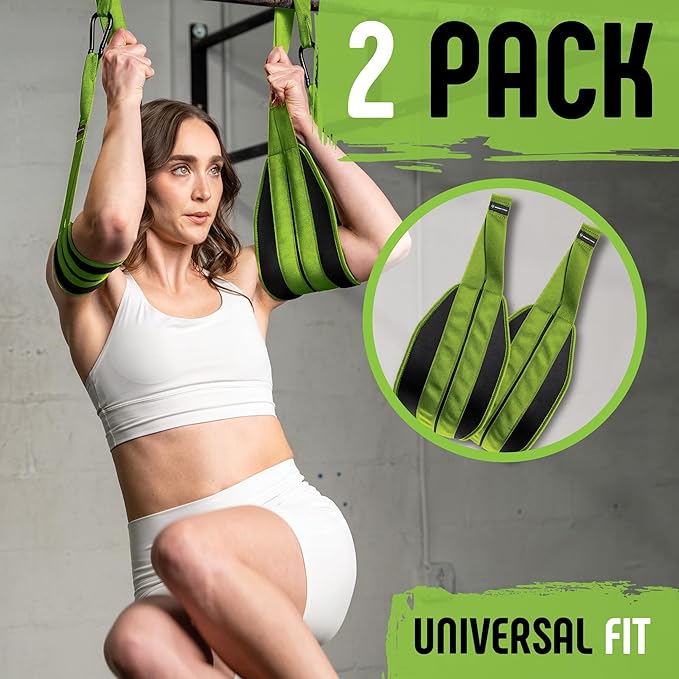 Gradient Fitness Hanging Ab Straps (2 pack), Pull Up Straps, Ab Destroyer, Ab Straps for Pull Up Bar, Ab Sling Straps, Workout Straps…