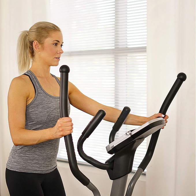 Sunny Health & Fitness Programmable 16 Electro-Magnetic Elliptical Cross Trainer Exercise Machine, Full-Body Cardio Equipment w/ 24 Pre-Built Workouts, 330LB Capacity,Optional Free SunnyFit App Link