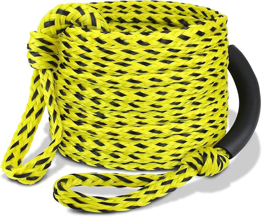 Boat Tow Rope 60ft 3-6K, Floating Ropes for Towable Tubes，Watersport Accessories