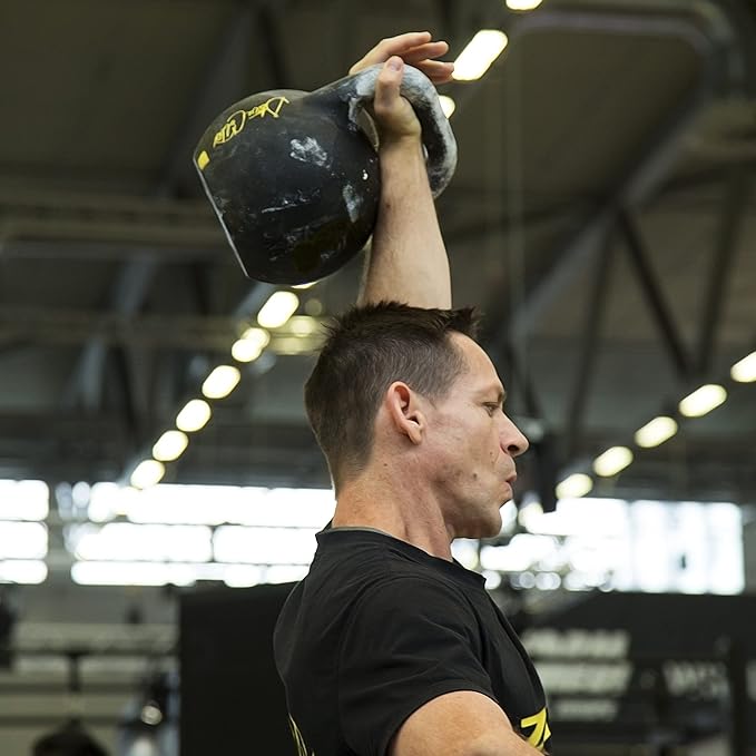 ZIVA Steve Cotter Signature Steel Competition Kettlebells - Hard-Wearing Crack-Resistant Powder Surface Coating, 34mm Steel Handle with Non-Slip Super Textured Powder Coating Grip - Avail 6kg - 32kg