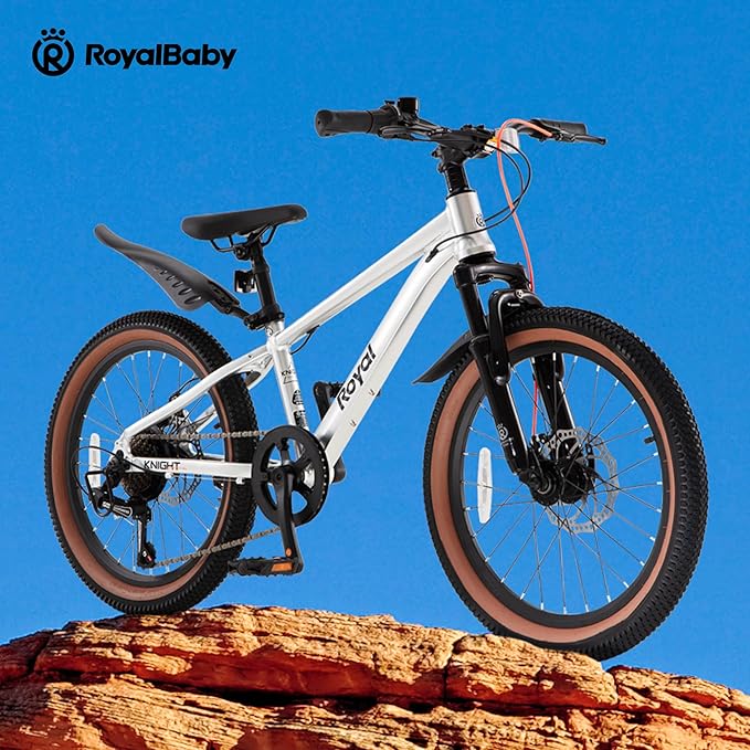 RoyalBaby Kids Mountain Bike for Boys and Girls, Ultra-Light Aluminum 20-24 Inch Wheel Bicycle for 6-14 Years Old Children, 7/21-Speeds Drivetrain
