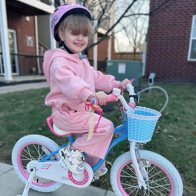 RoyalBaby Girls Bike EZ Bike Stargirl Training Free Balance to Pedal Easy Learning Bicycle, 12-20 Inch for Toddlers & Big Kids.