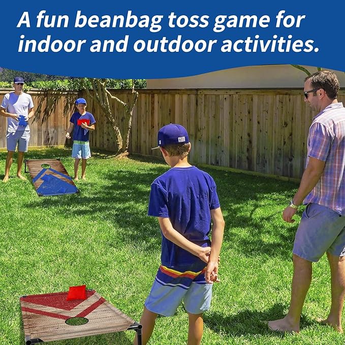 NZQXJXZ 3x2 ft Cornhole Board Set with 8 Bean Bags and Carrying Bag, Outdoor Toss Game Set for Kids and Adults, Portable Corn Hole Sets for Beach Lawn Backyard
