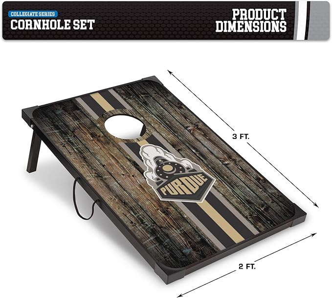 Wild Sports NCAA 2' x 3' MDF Deluxe Cornhole Set - with Corners and Aprons