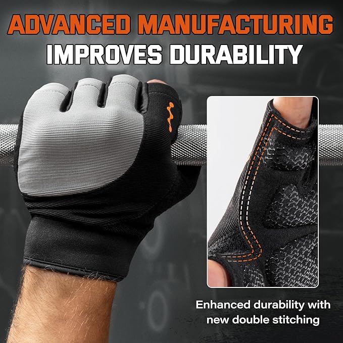 Lusper Workout Gloves for Men and Women, Full Palm Protection Weight Lifting Gym Gloves for Training, Cycling, Fitness, Exercise Hanging, and Pull Ups