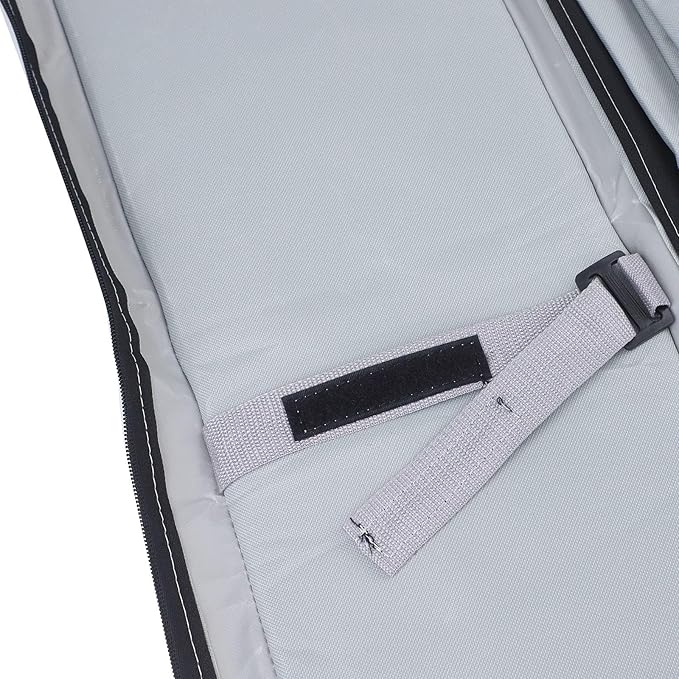 Bench Seat Cover 420D Oxford Seat Storage Bag for Kayak Inflatable Boat, Dinghy Boat Seat Cushion and Underseat Storage Bag with Pockets Grey Thick Sponge Seat Bench Cushion(Black 85cm)