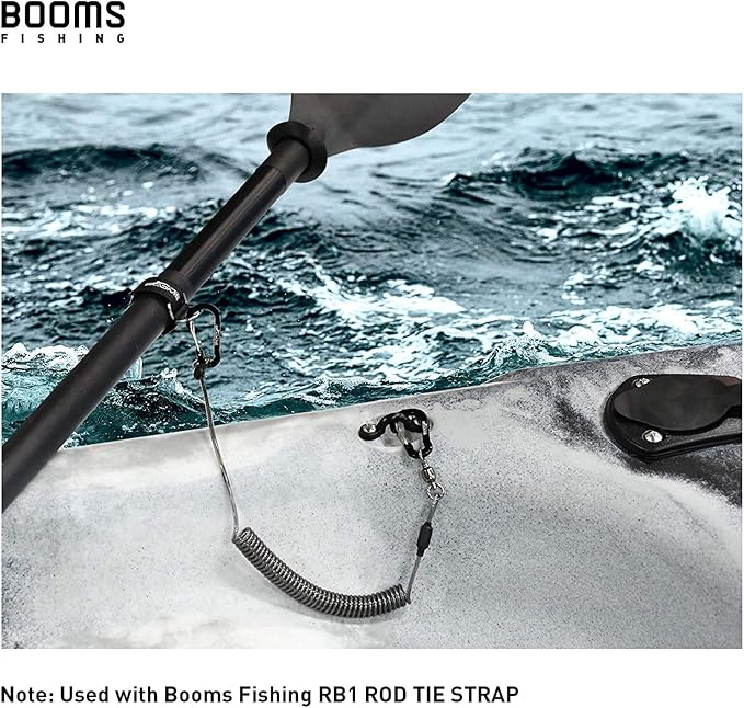 Booms Fishing T02 Fishing Pole Tether, Kayak Paddle Leash, Paddle Board Fishing Accessories, Heavy Duty Fishing Lanyard for Fishing Tools/Rods/Paddles