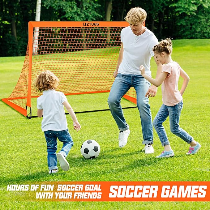 Soccer Goals, Soccer Net for Backyard, 2 Pack 4' x 3' Soccer Goal Training Equipment, Portable Soccer Nets with Soccer Ball and Ball Pump,Goal Net for Sports Training