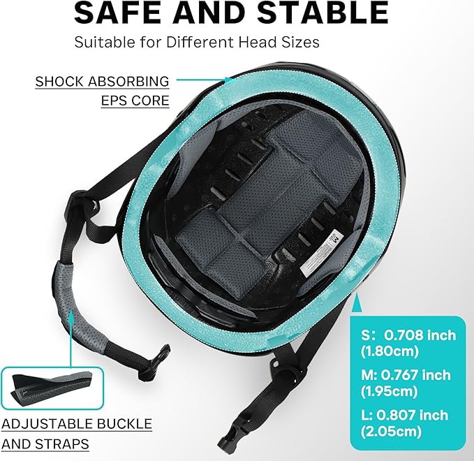 Bike Helmet with LED Lights Bicycle Helmets Commuter Cycling Helmet USB Rechargeable Front & Back LED Light Helmet for Adult Men Women