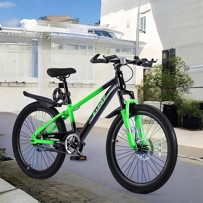 20'' Kids Mountain Bike for 7-10 Years Old Boys Girls, Kids Retro Cruiser Bike Hybrid Kids Bike Carbon Steel/Lightweight Aluminum Frame, Kids' Bicycles for Boys Girls Beginner Level Riders