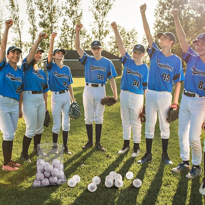 Outus 24 Pcs Foam Training Baseball Sports Soft Foam Baseball Teenager Practice