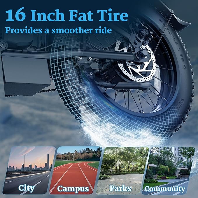 Folding Electric Bike for Adults - 750W Motor Ebikes, Adjustable Seat Electric Bike, 3 Riding Modes, Dual Suspension E-Bike for Commuting & Leisure Rides