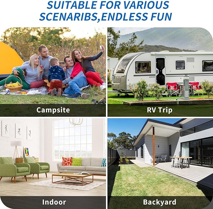 Portable PVC Framed Cornhole Game Set with 2 Collapsible Cornhole Boards, 8 Bean Bags and Carrying Case, Waterproof Mini Cornhole Set, Outdoor Indoor Yard Toss Games Rainbow Design (3 x 2-feet)