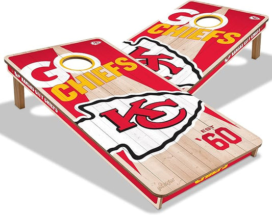 YouTheFan NFL 2’ x 4’ Professional Wood Cornhole Game