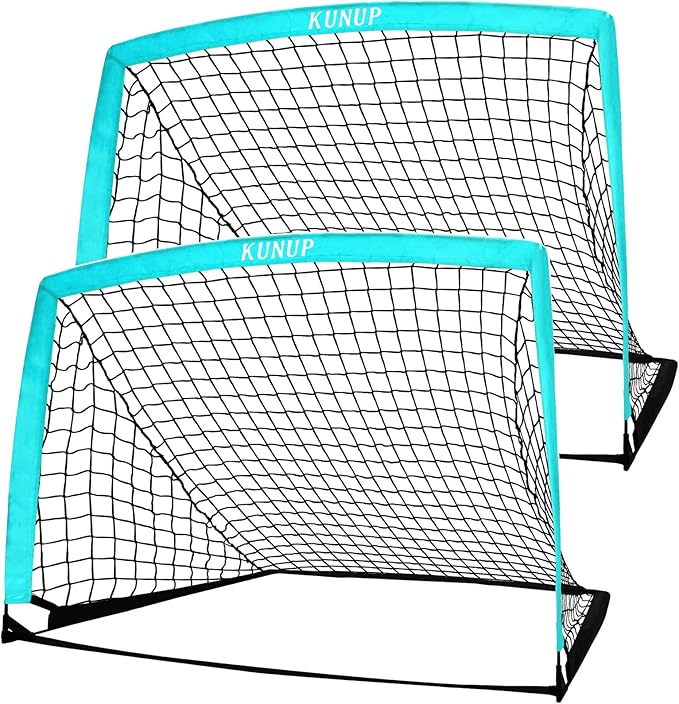 2 of 5×3 6x4 9x5 FT Portable Kids Soccer Goals Set, Foldable Soccer Practice Nets for Backyard with Carrying Bag for Toddler Youth Pop Up Soccer Training Equipment Indoor Outdoor Sports Game Gift