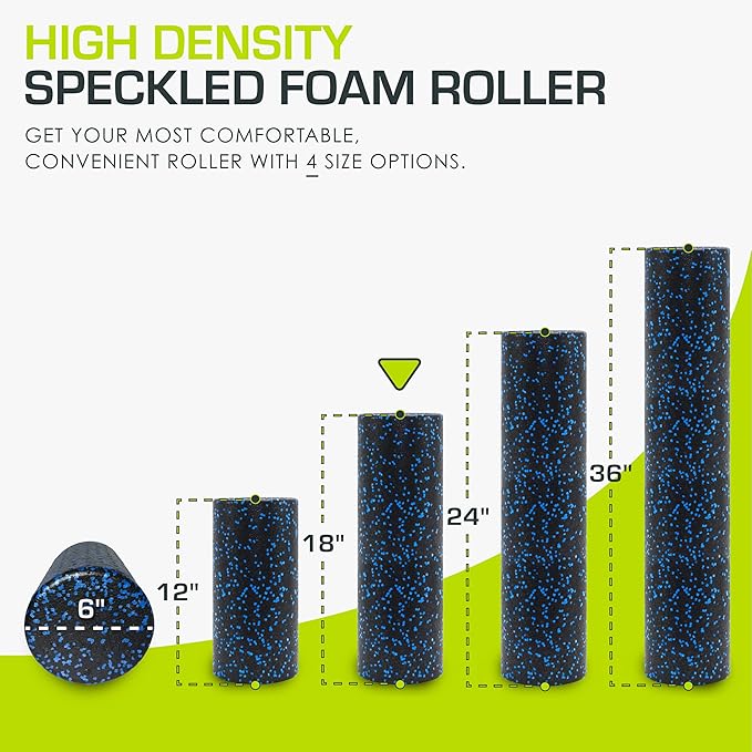 ProsourceFit High Density Foam Rollers 36 - inches Long,Firm Full Body Athletic Massage Tool for Back Stretching, Yoga, Pilates, Post Workout Muscle Recuperation